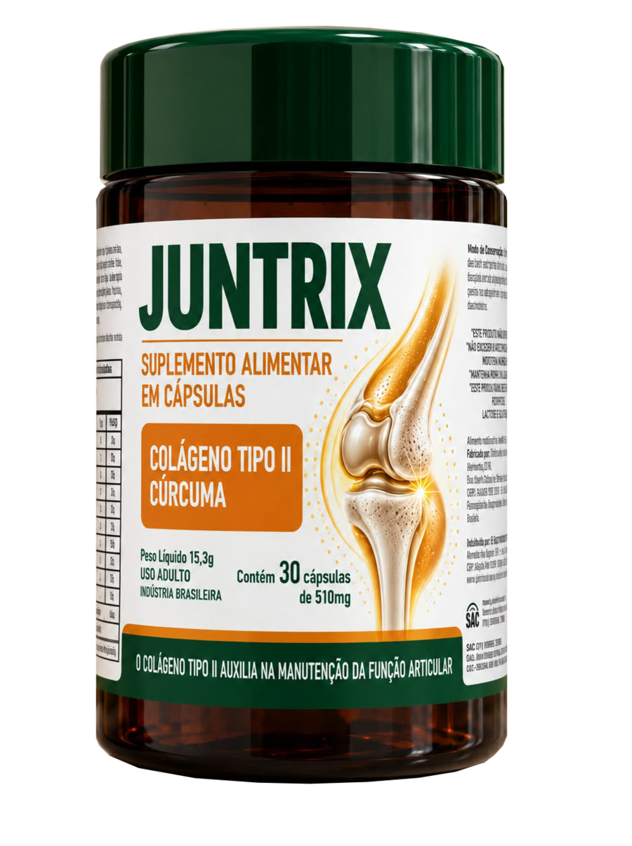 Frasco de Juntrix Colágeno Tipo II + Cúrcuma